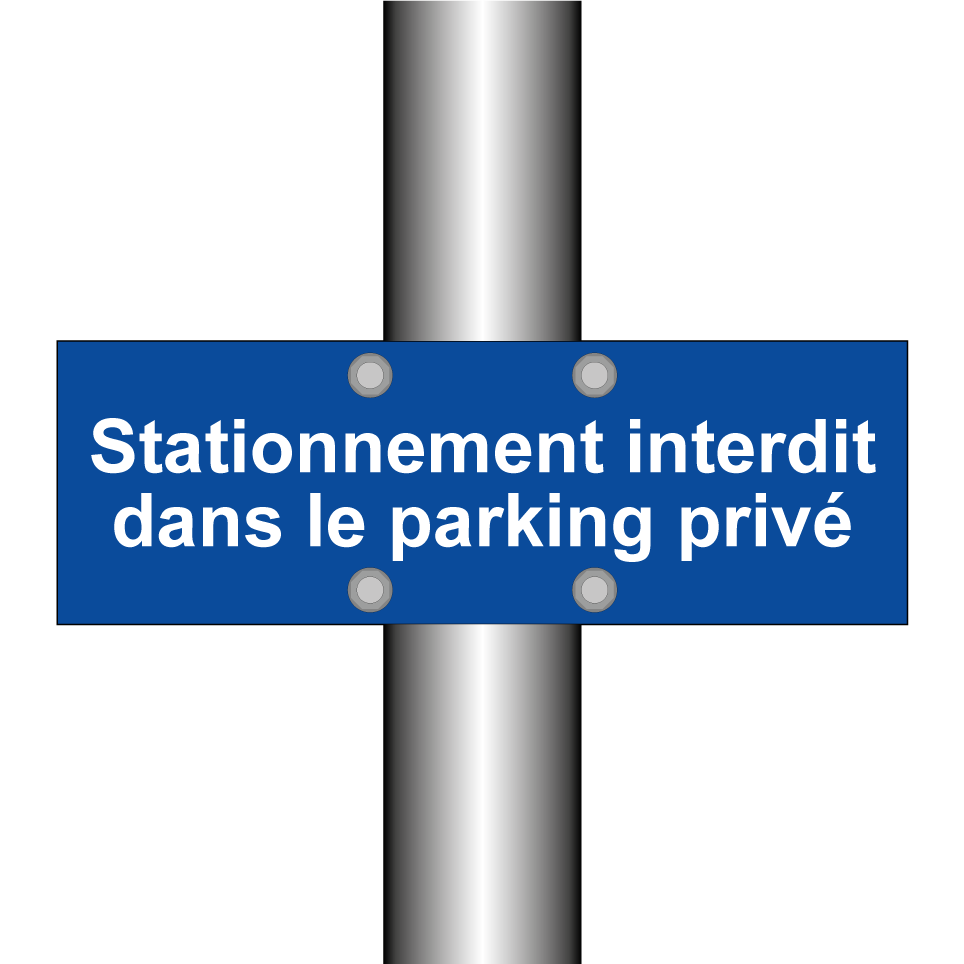 Stationnement interdit dans le parking privé