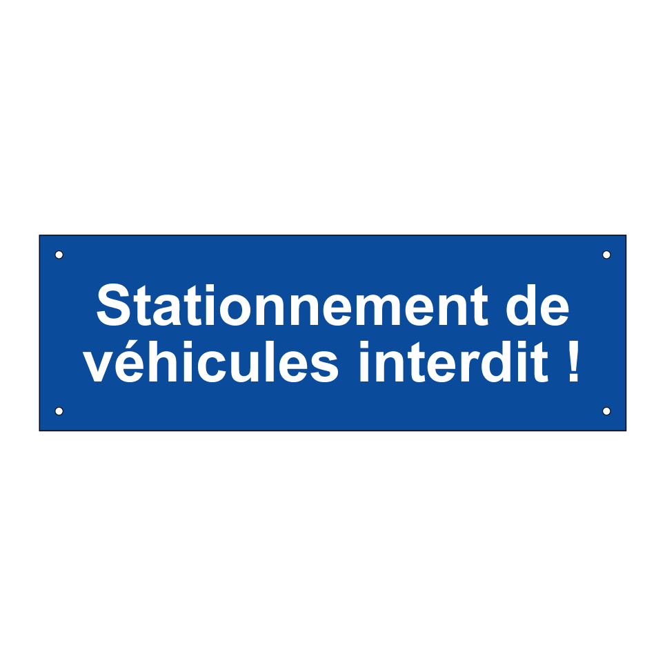 Stationnement de véhicules interdit !