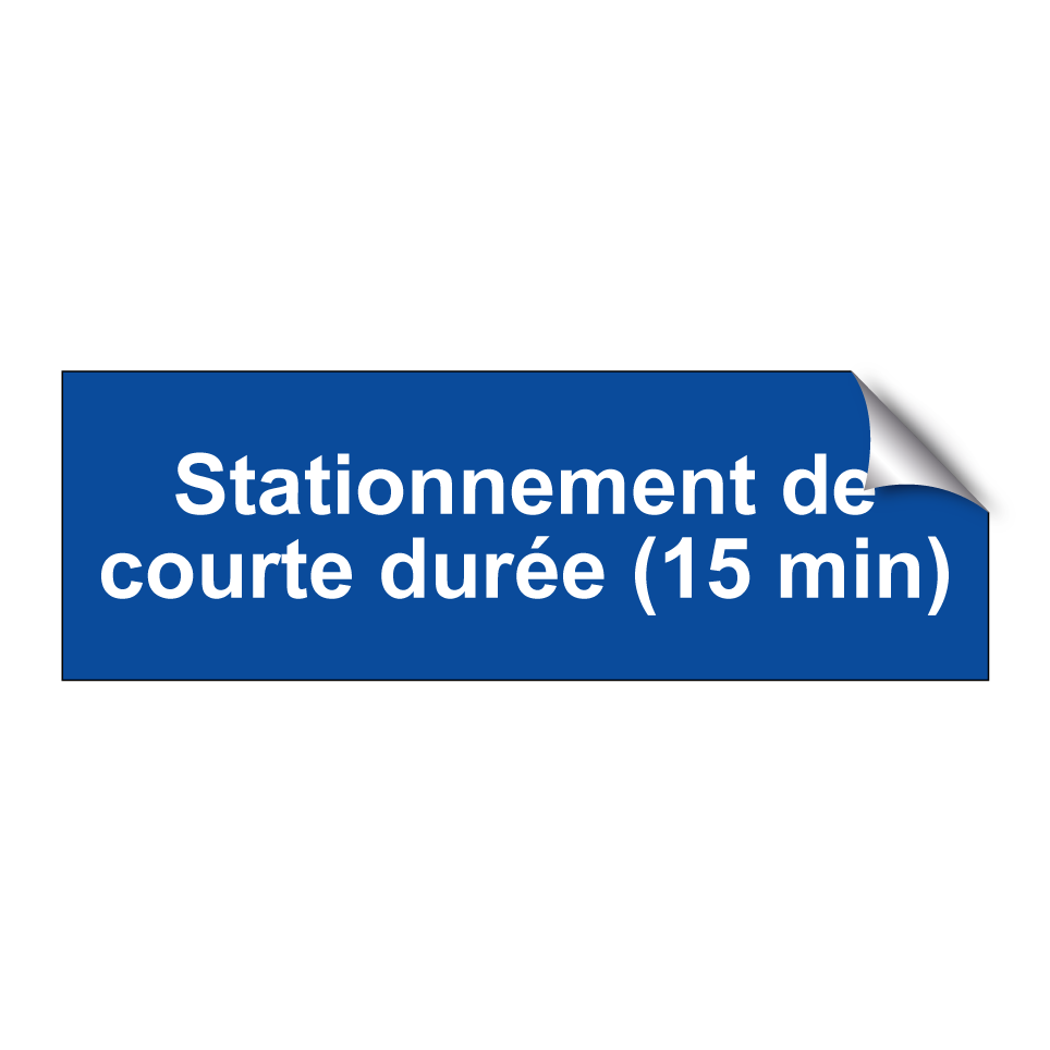 Stationnement de courte durée (15 min)