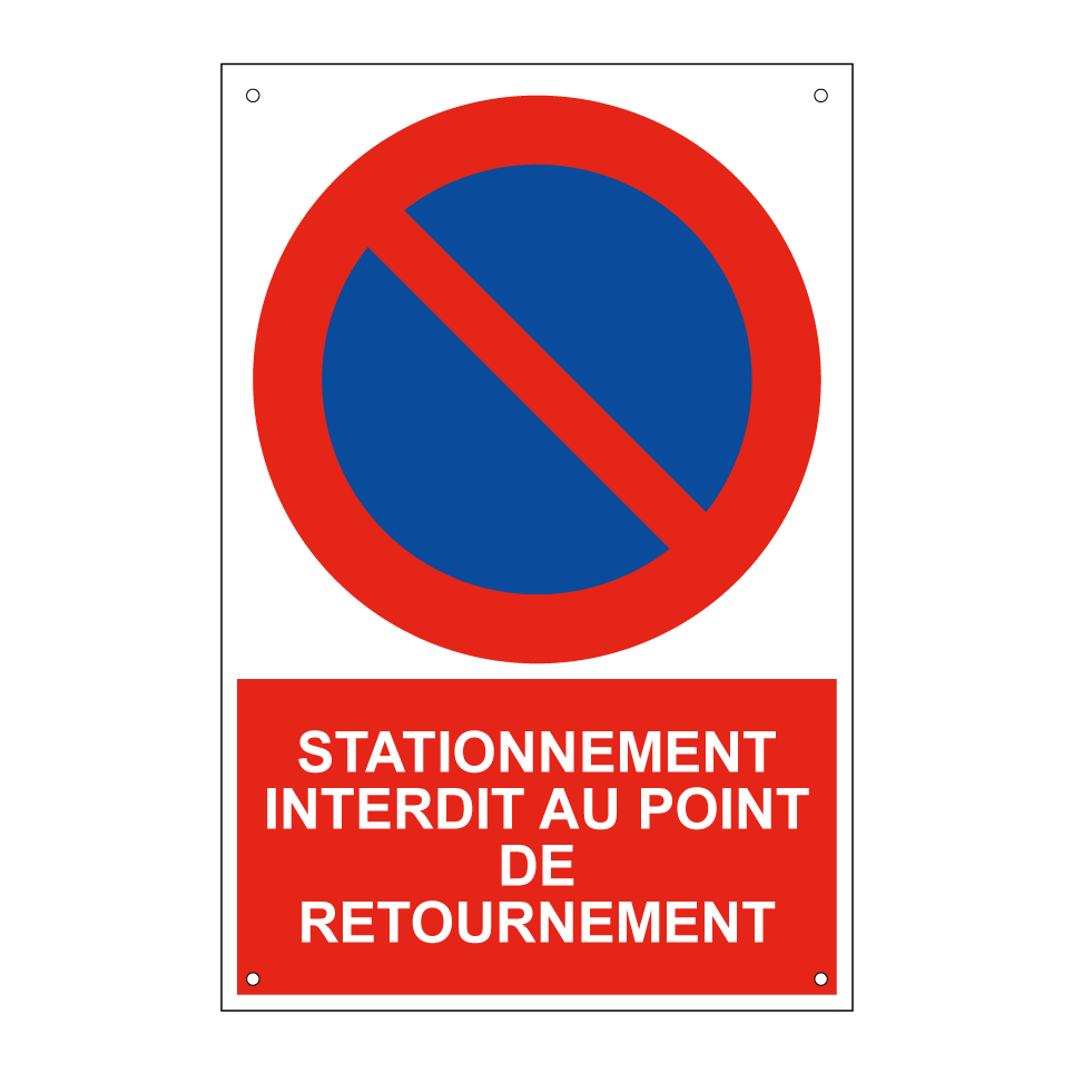 Stationnement interdit au point de retournement