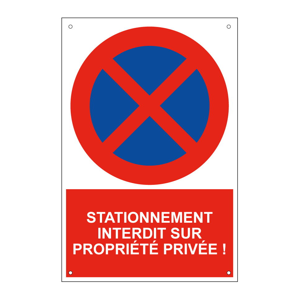 Stationnement interdit sur propriété privée !