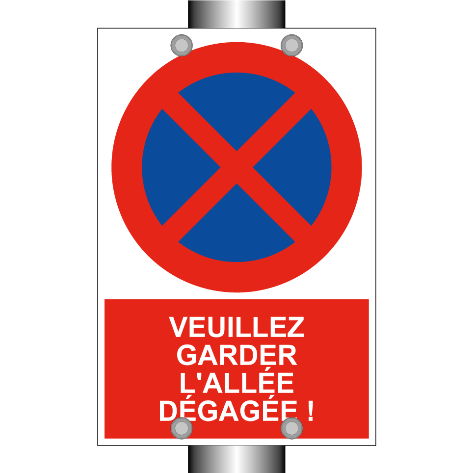 Veuillez garder l'allée dégagée !