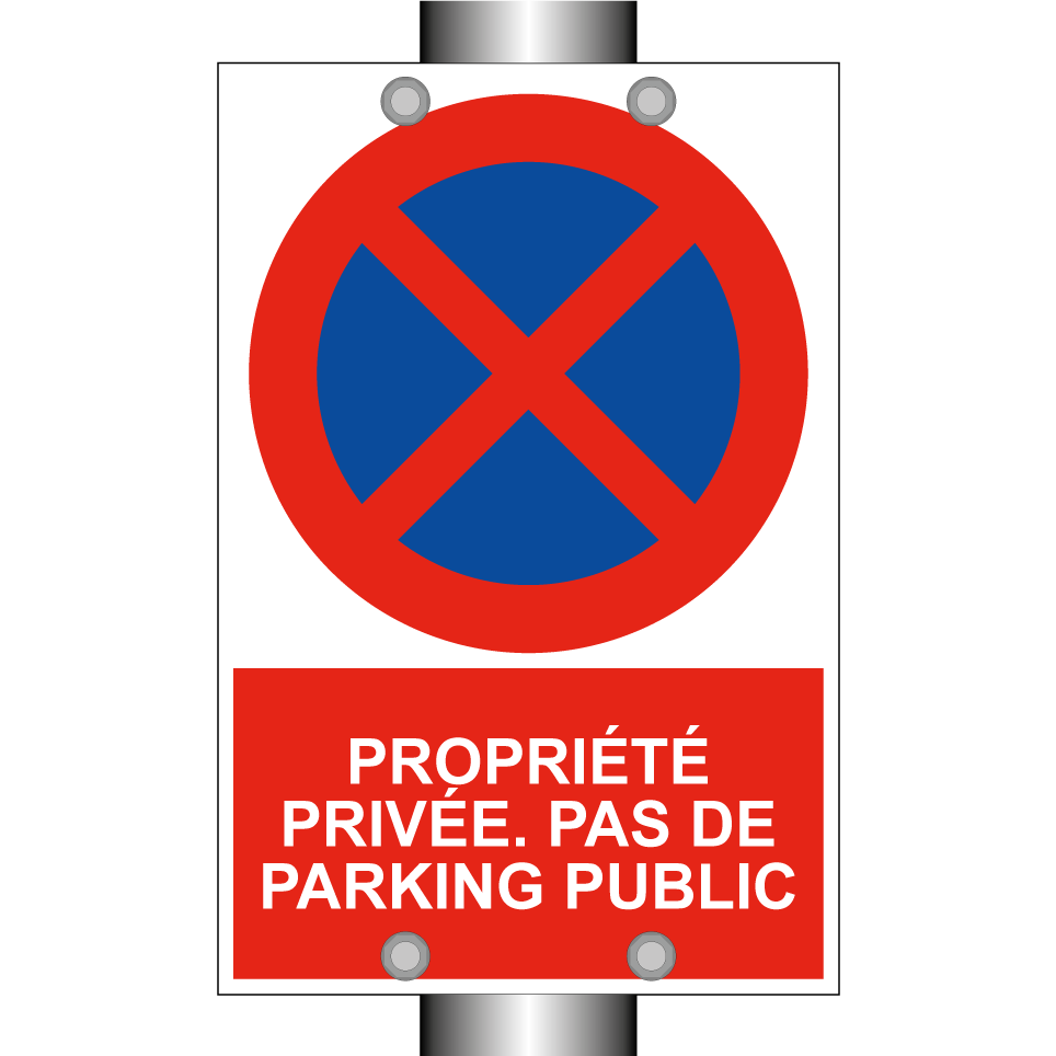 Propriété privée. Pas de parking public