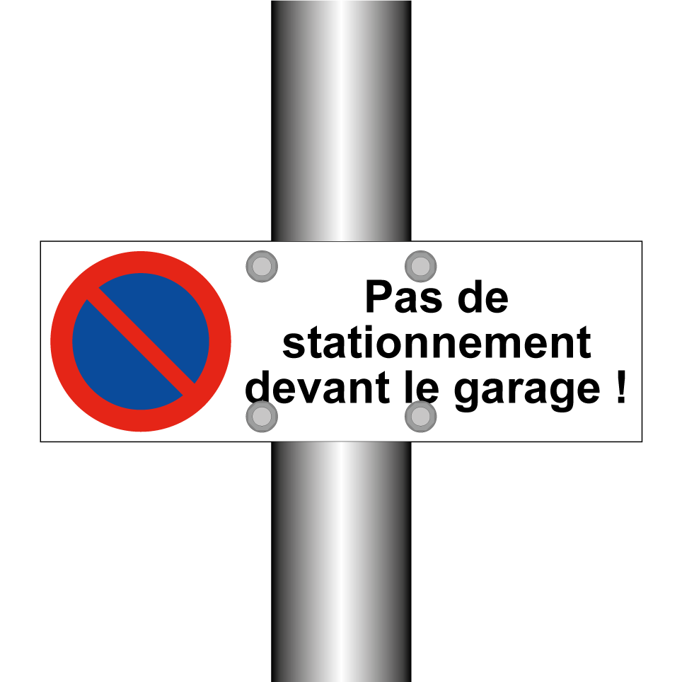 Pas de stationnement devant le garage !