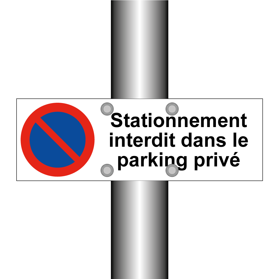 Stationnement interdit dans le parking privé