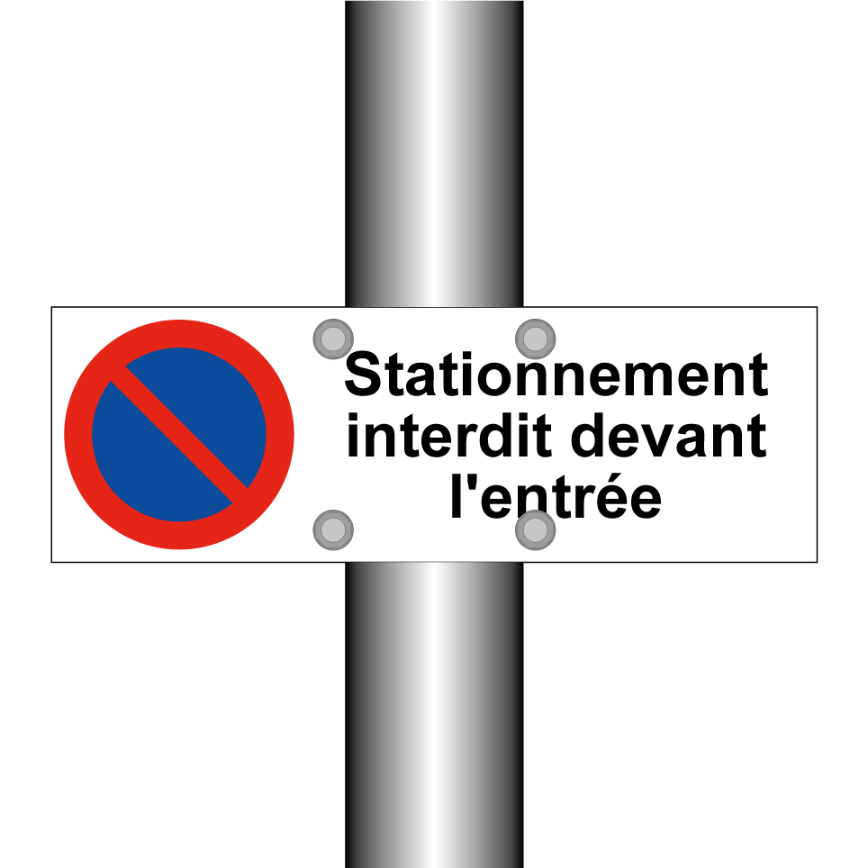 Stationnement interdit devant l'entrée