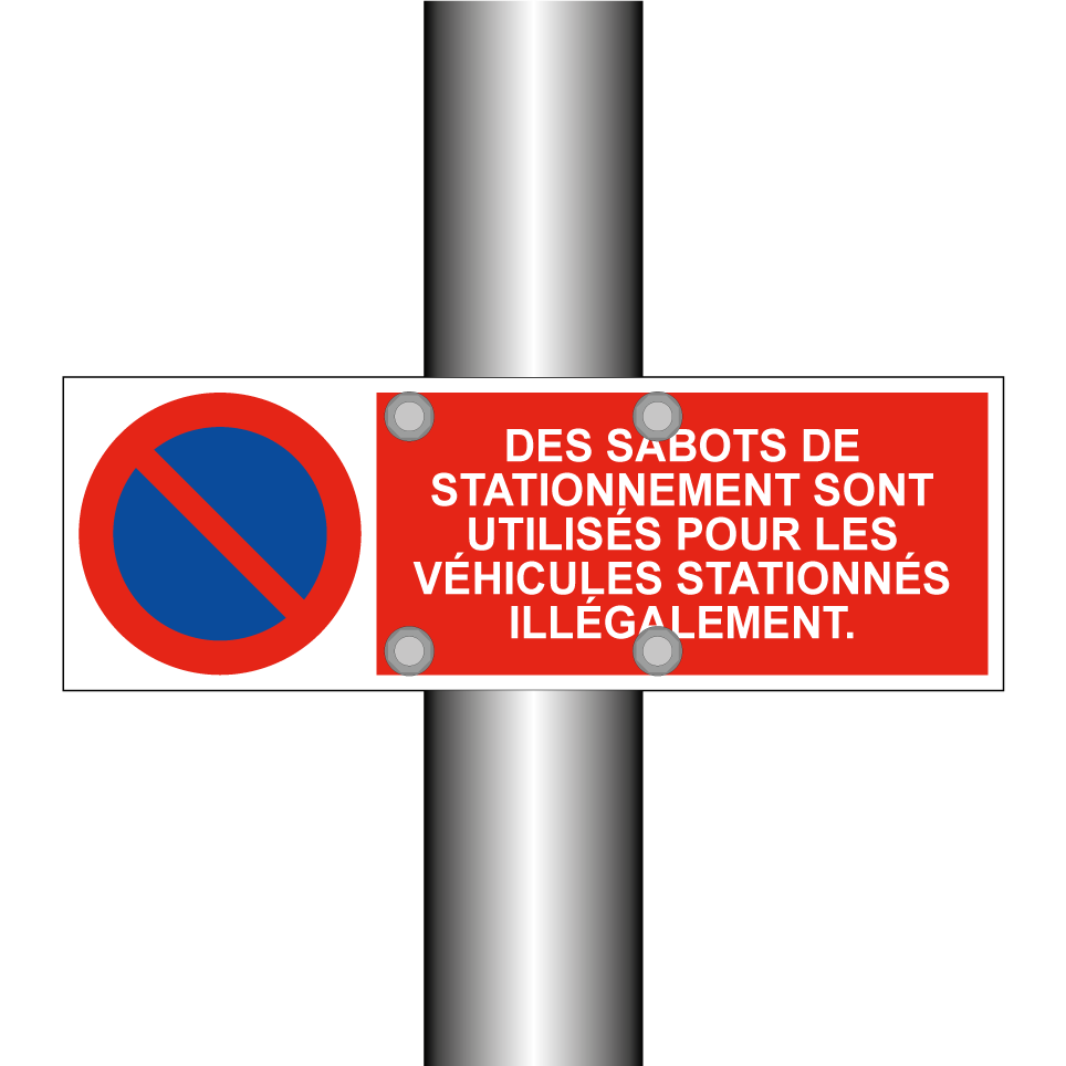Des sabots de stationnement sont utilisés pour les véhicules stationnés illégalement.