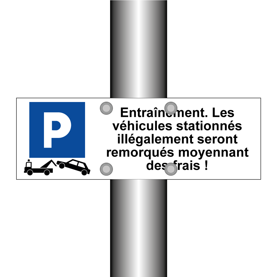 Entraînement. Les véhicules stationnés illégalement seront remorqués moyennant des frais !