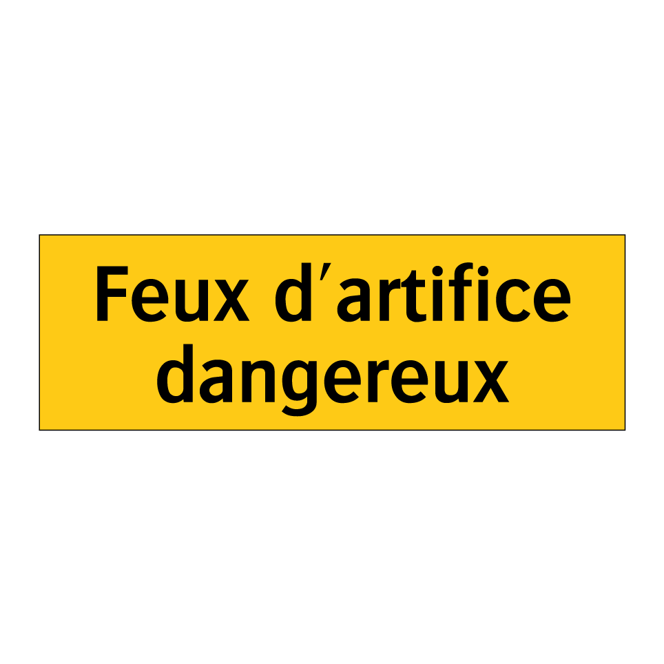 Feux d'artifice dangereux
