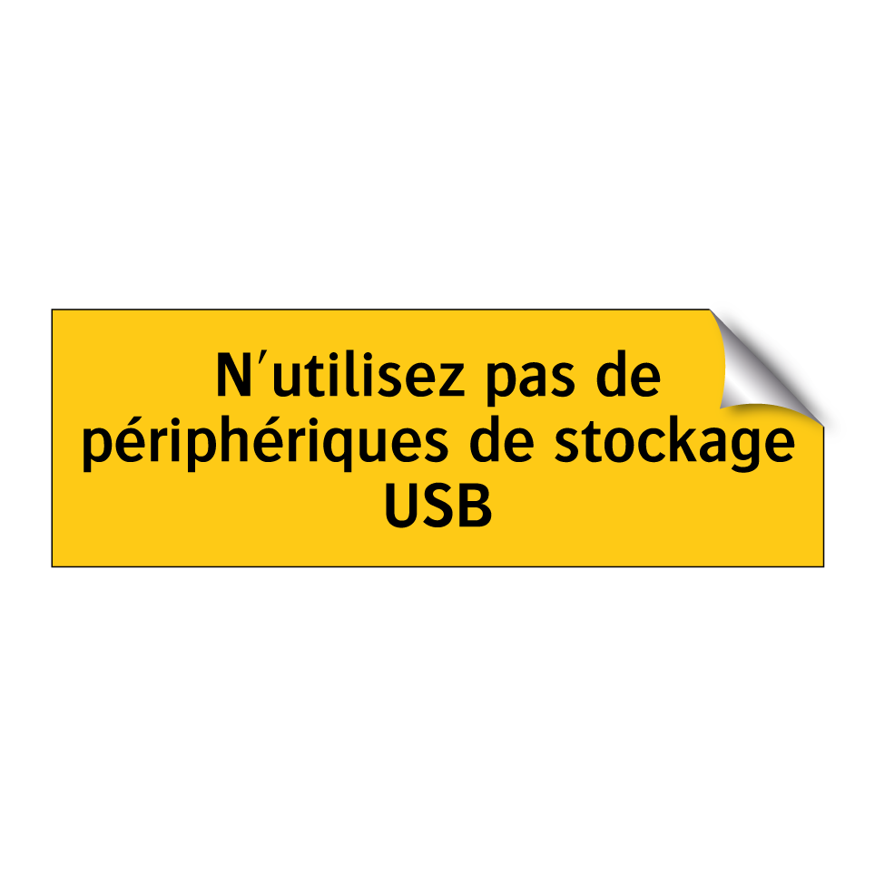 N'utilisez pas de périphériques de stockage USB