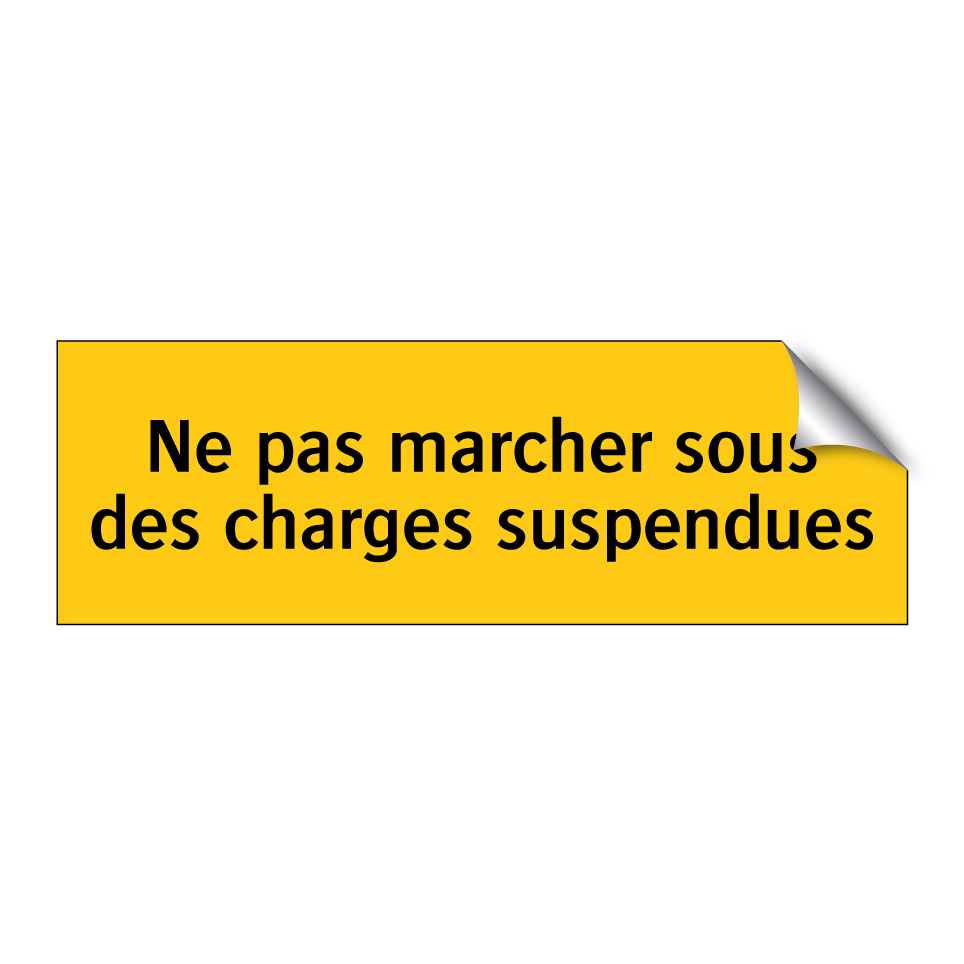Ne pas marcher sous des charges suspendues