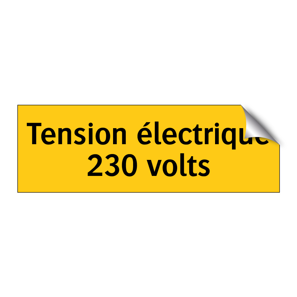 Tension électrique 230 volts