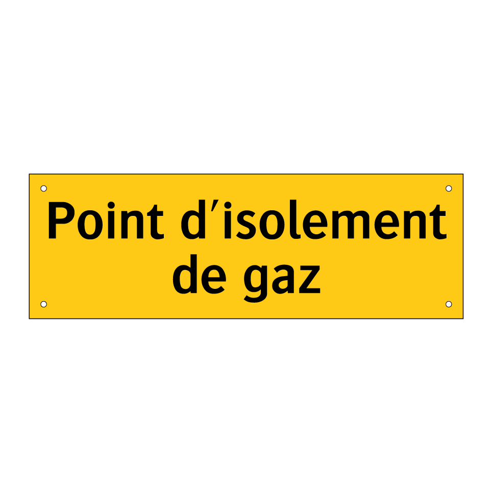 Point d'isolement de gaz