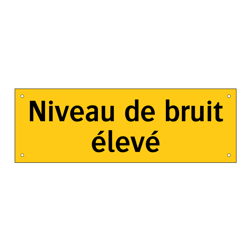 Niveau de bruit élevé