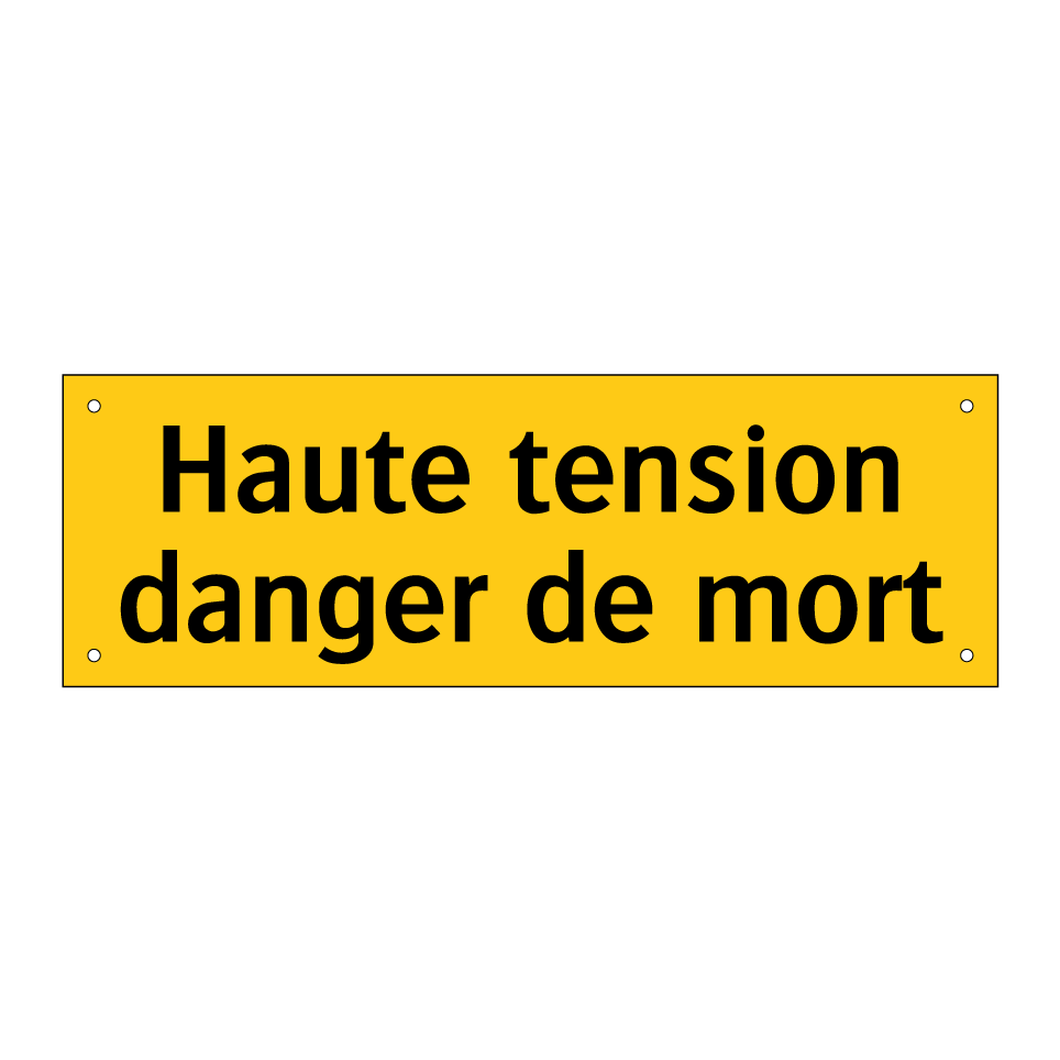 Haute tension danger de mort