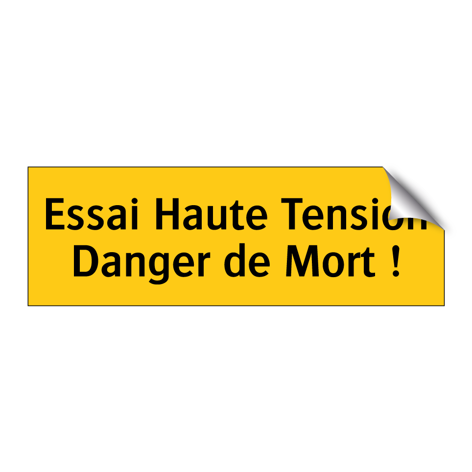 Essai Haute Tension Danger de Mort !