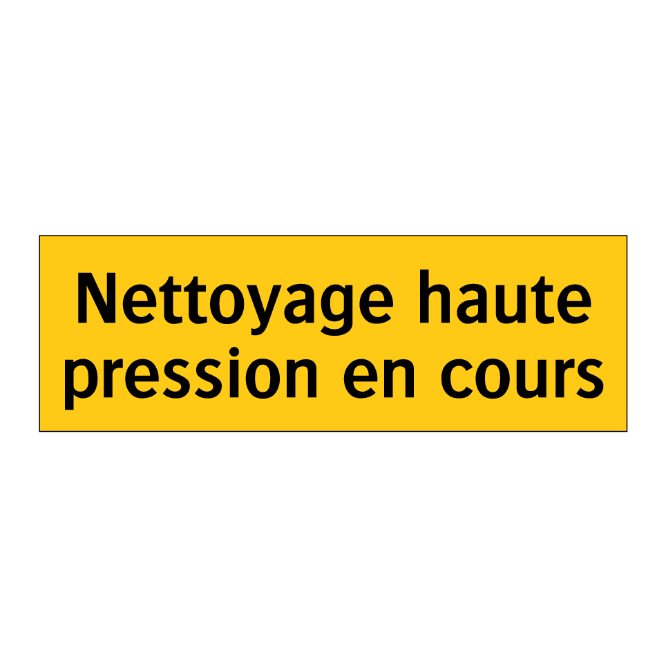 Nettoyage haute pression en cours