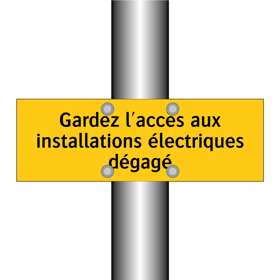 Gardez l'accès aux installations électriques dégagé