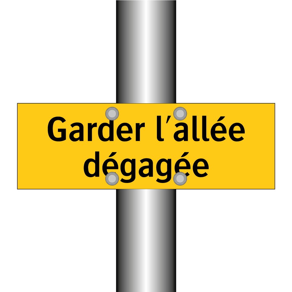 Garder l'allée dégagée