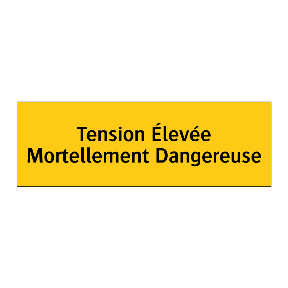 Tension Élevée Mortellement Dangereuse