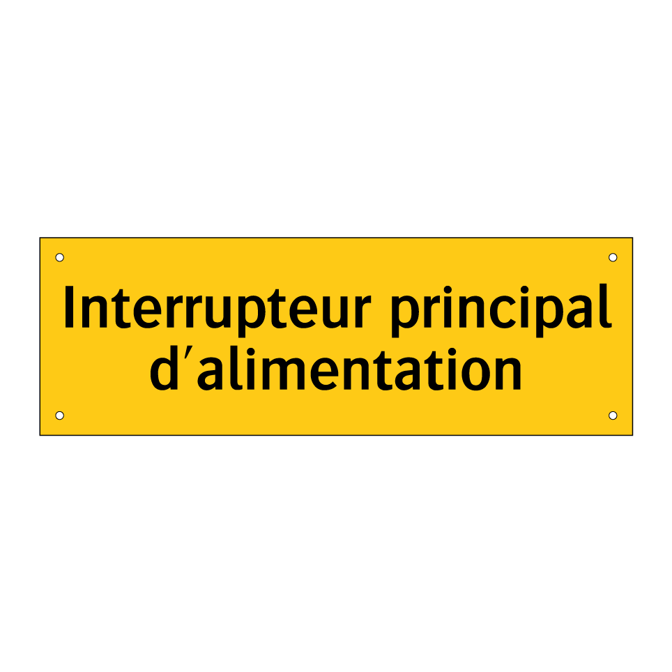 Interrupteur principal d'alimentation