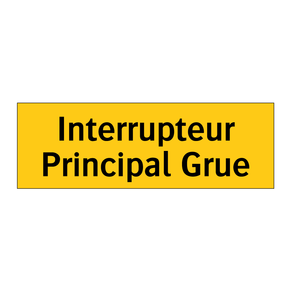 Interrupteur Principal Grue