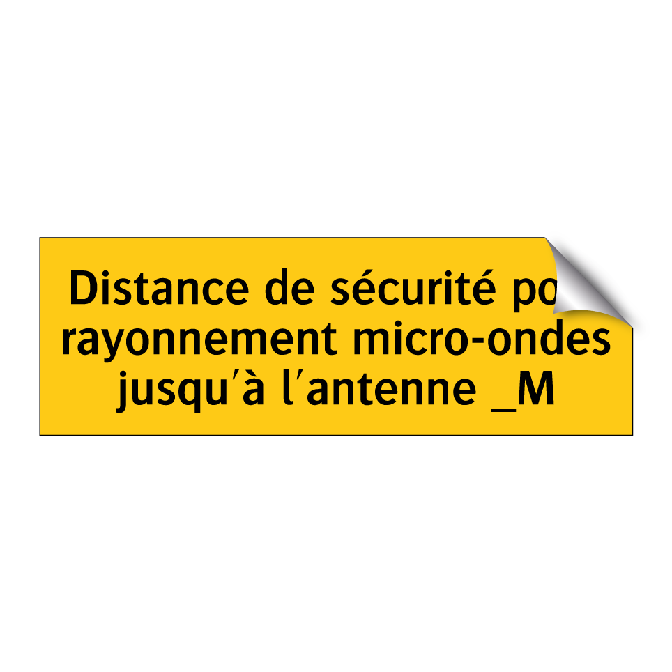 Distance de sécurité pour rayonnement micro-ondes jusqu'à l'antenne _M