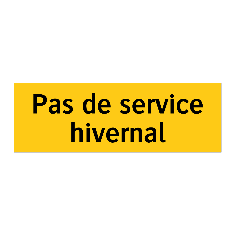 Pas de service hivernal