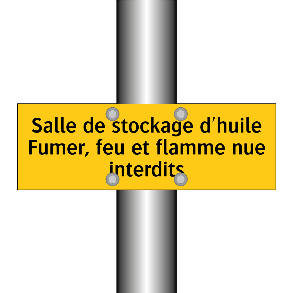 Salle de stockage d'huile Fumer, feu et flamme nue interdits