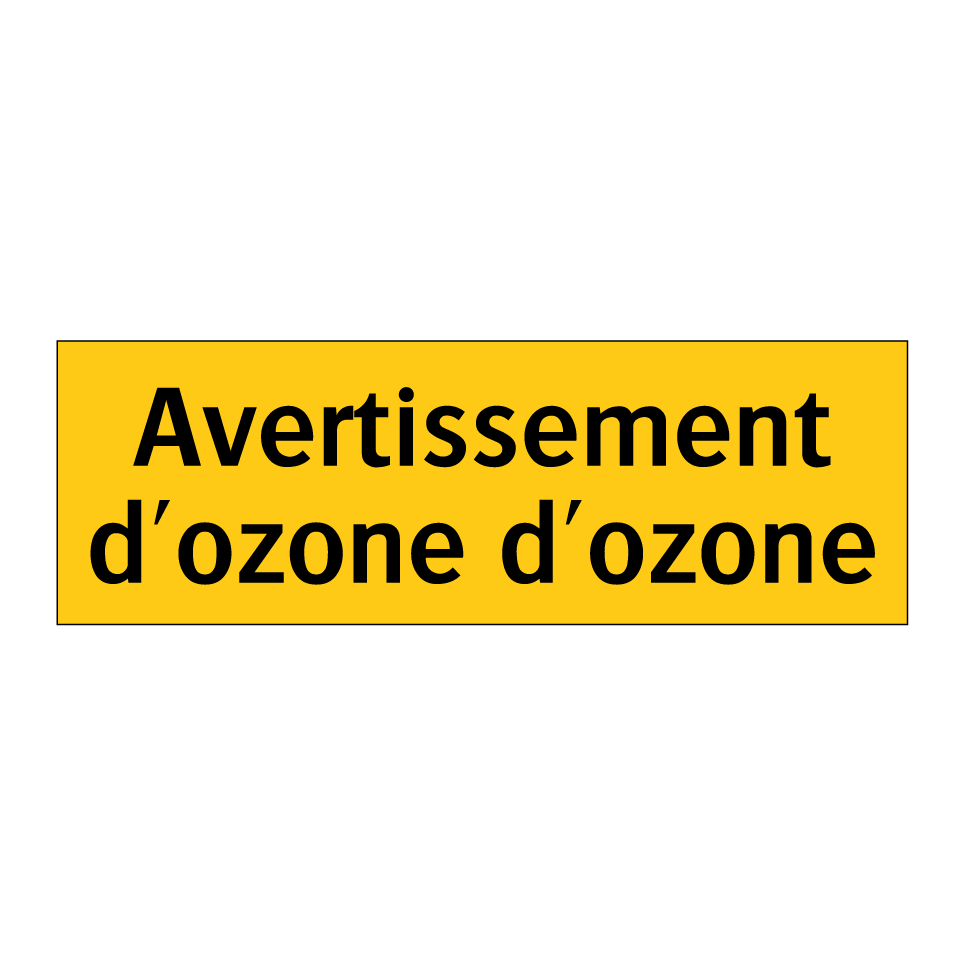 Avertissement d'ozone d'ozone