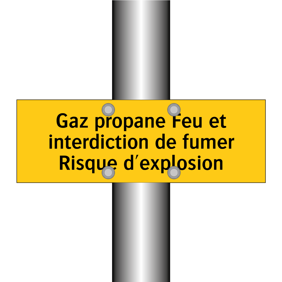 Gaz propane Feu et interdiction de fumer Risque d'explosion