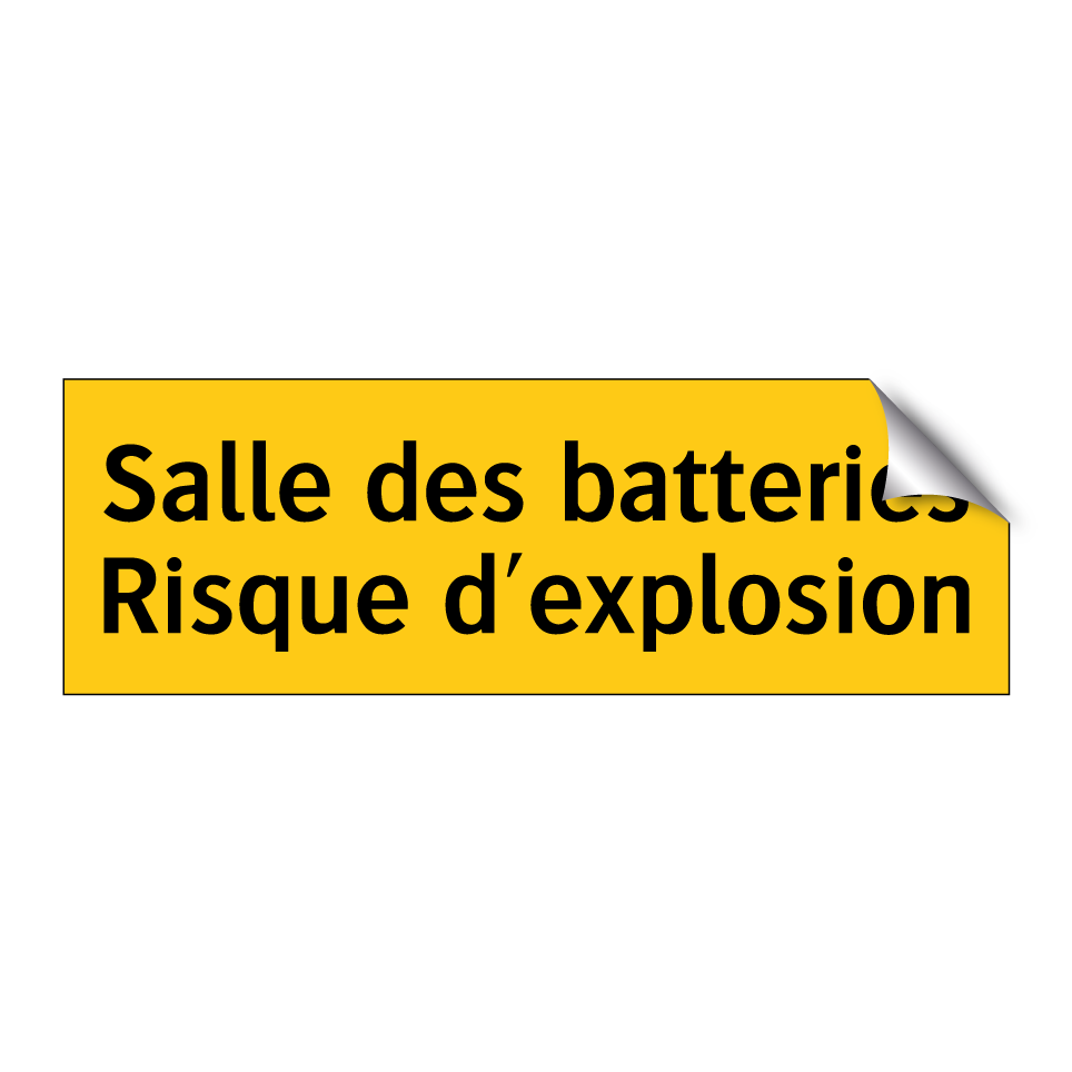 Salle des batteries Risque d'explosion