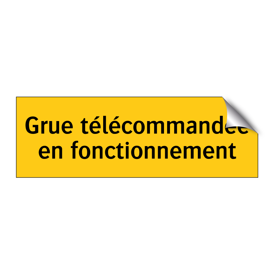 Grue télécommandée en fonctionnement