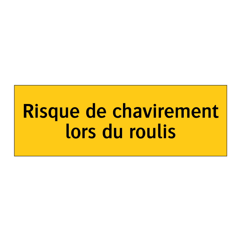 Risque de chavirement lors du roulis