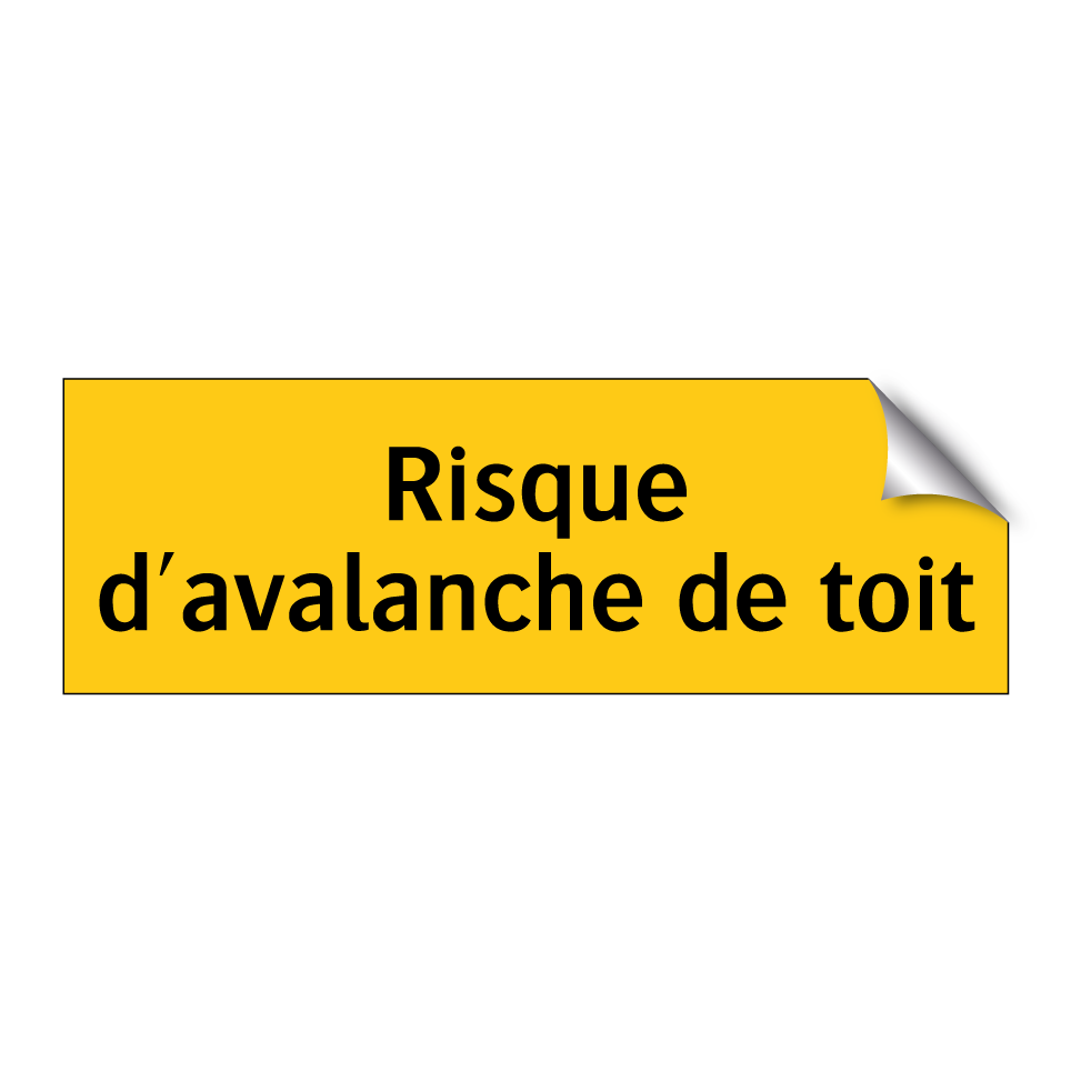 Risque d'avalanche de toit