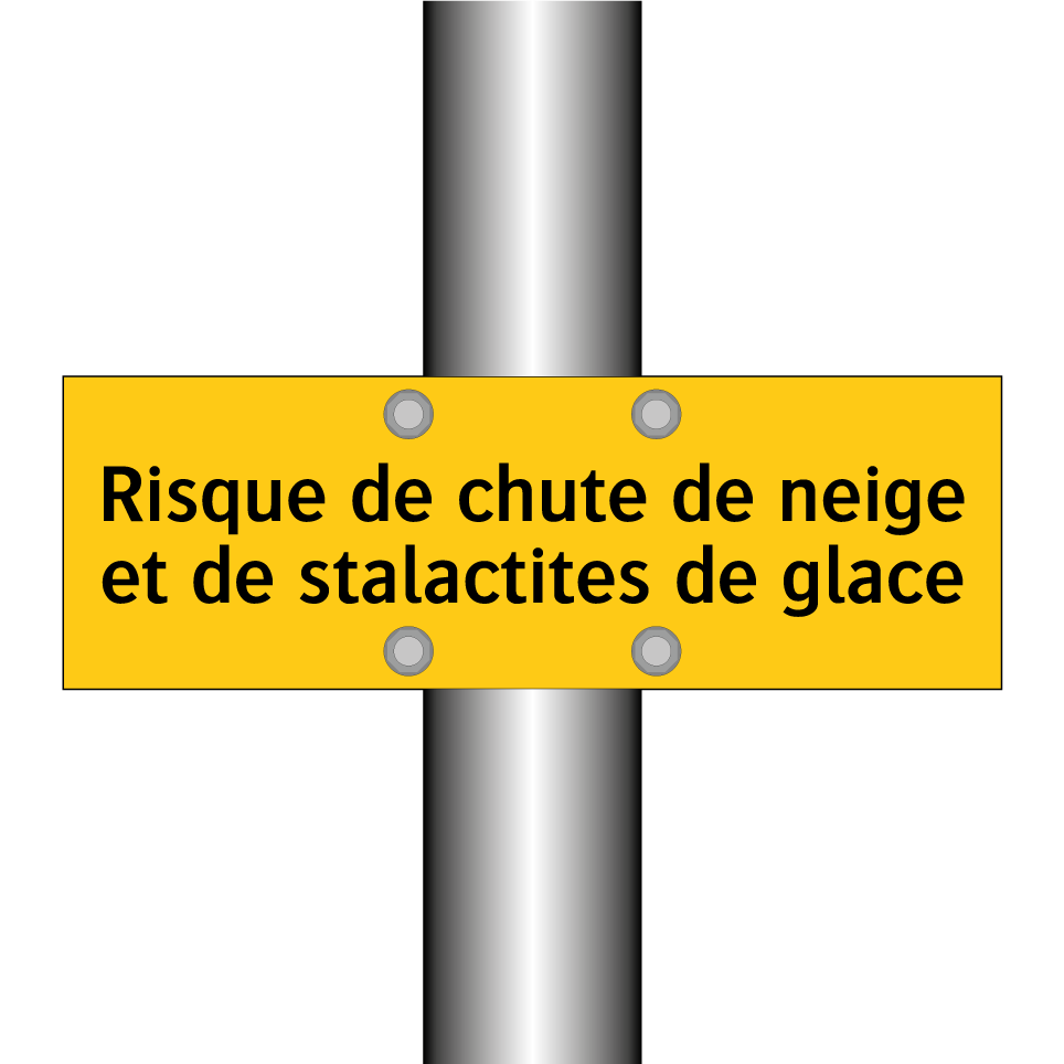 Risque de chute de neige et de stalactites de glace