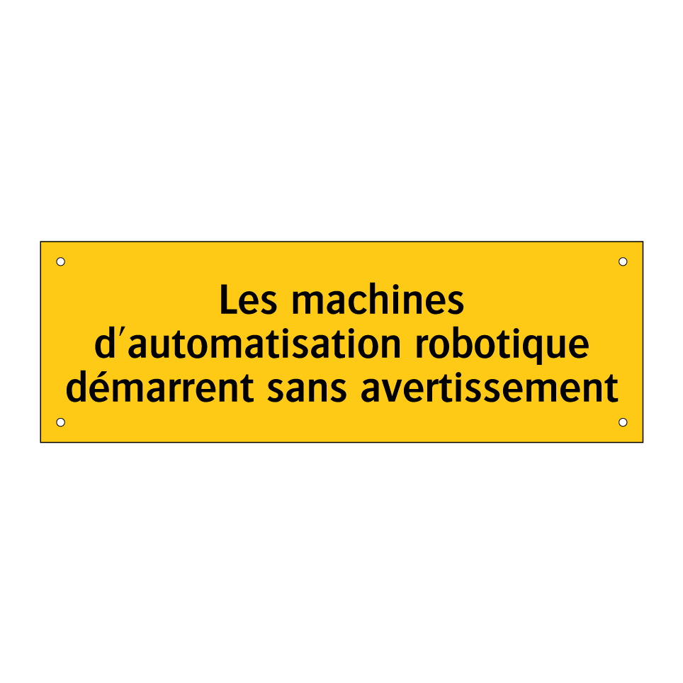 Les machines d'automatisation robotique démarrent sans avertissement