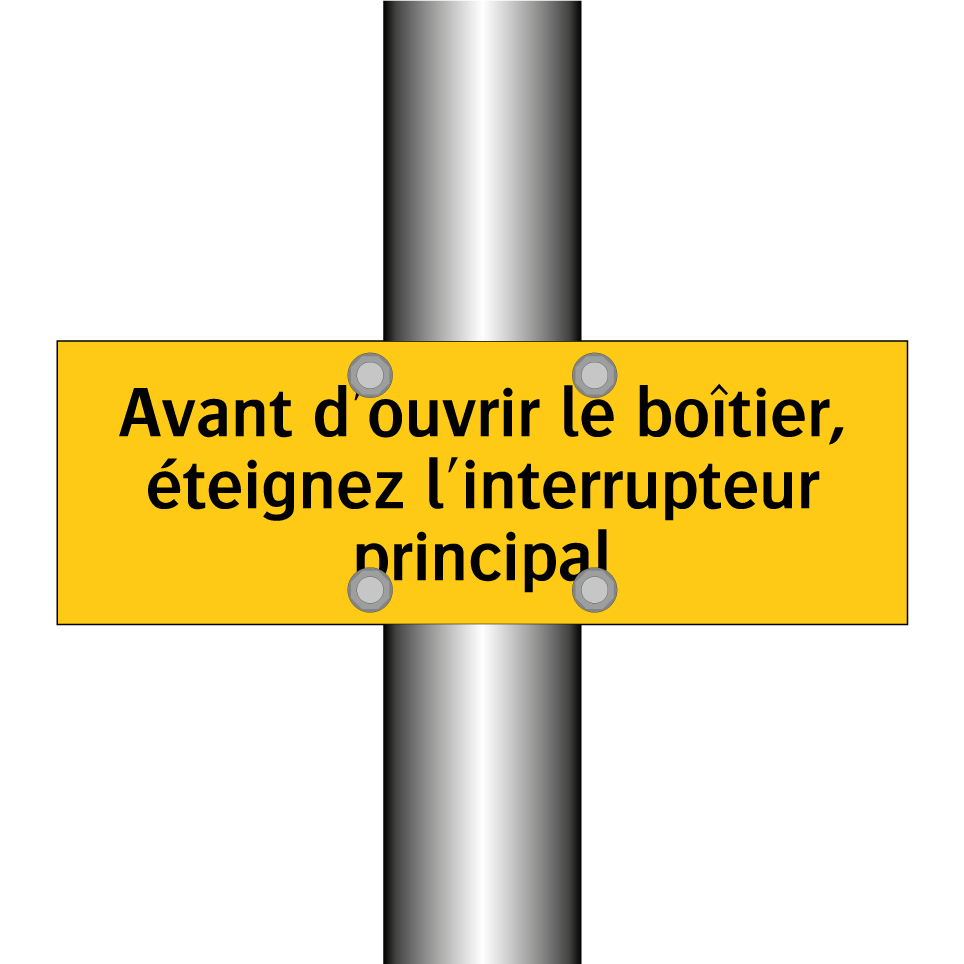 Avant d'ouvrir le boîtier, éteignez l'interrupteur principal
