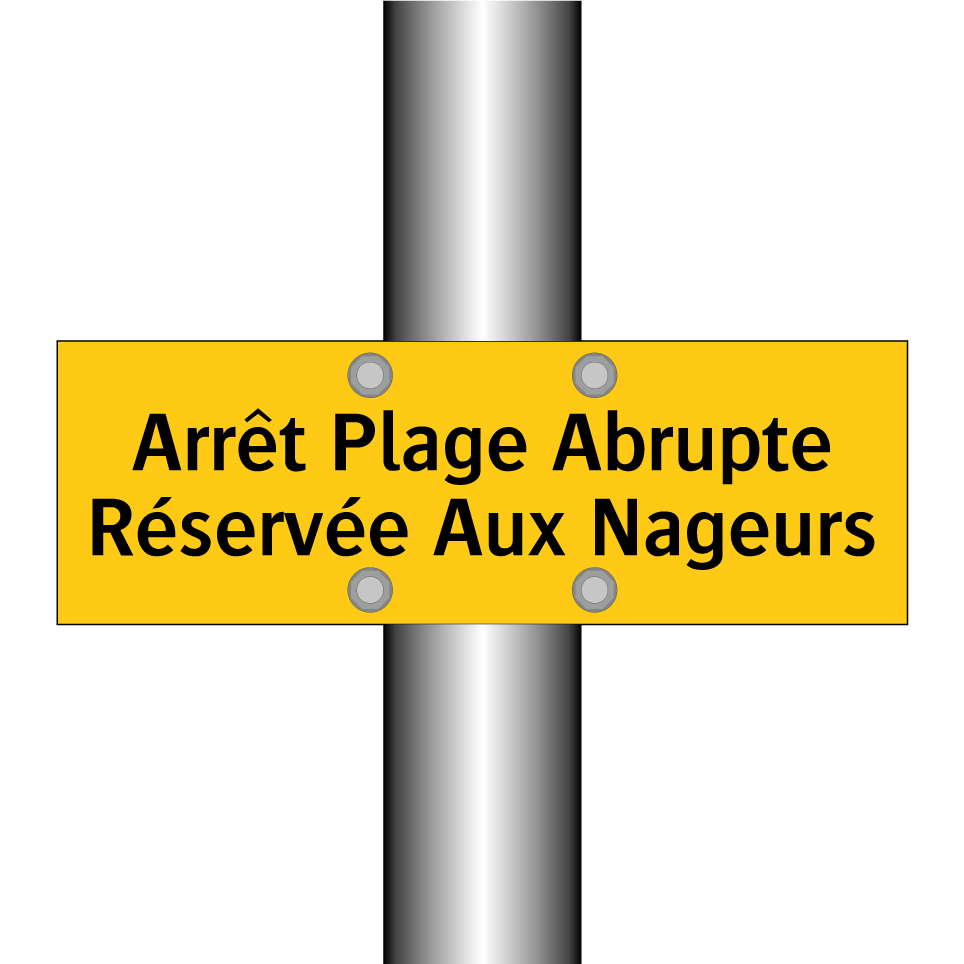Arrêt Plage Abrupte Réservée Aux Nageurs