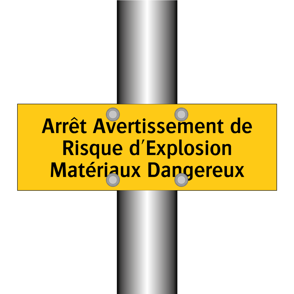 Arrêt Avertissement de Risque d'Explosion Matériaux Dangereux