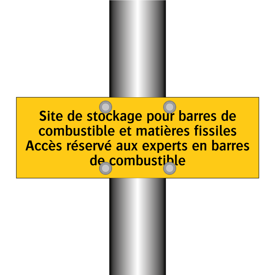 Site de stockage pour barres de combustible et matières fissiles Accès réservé aux experts en barres de combustible