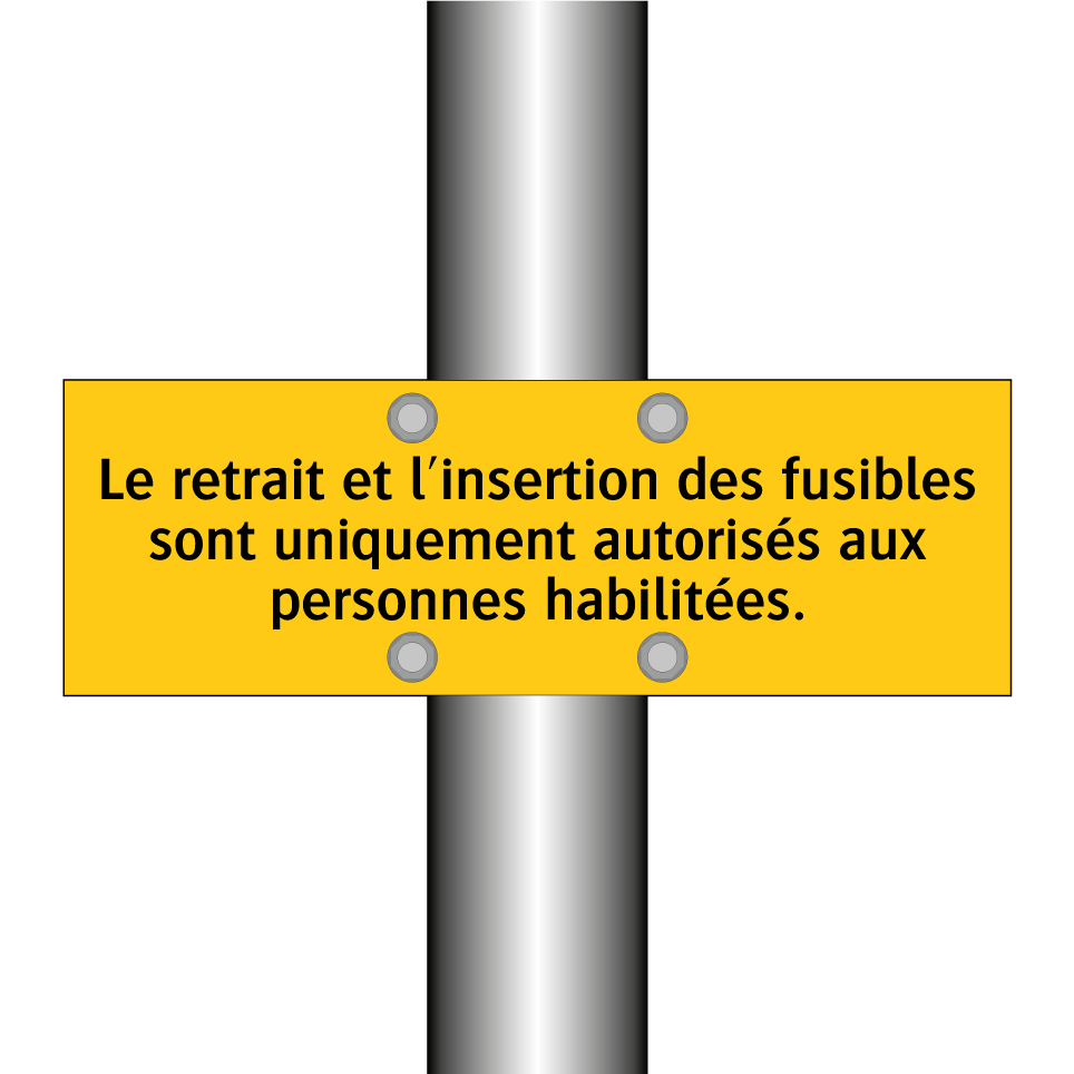 Le retrait et l'insertion des fusibles sont uniquement autorisés aux personnes habilitées