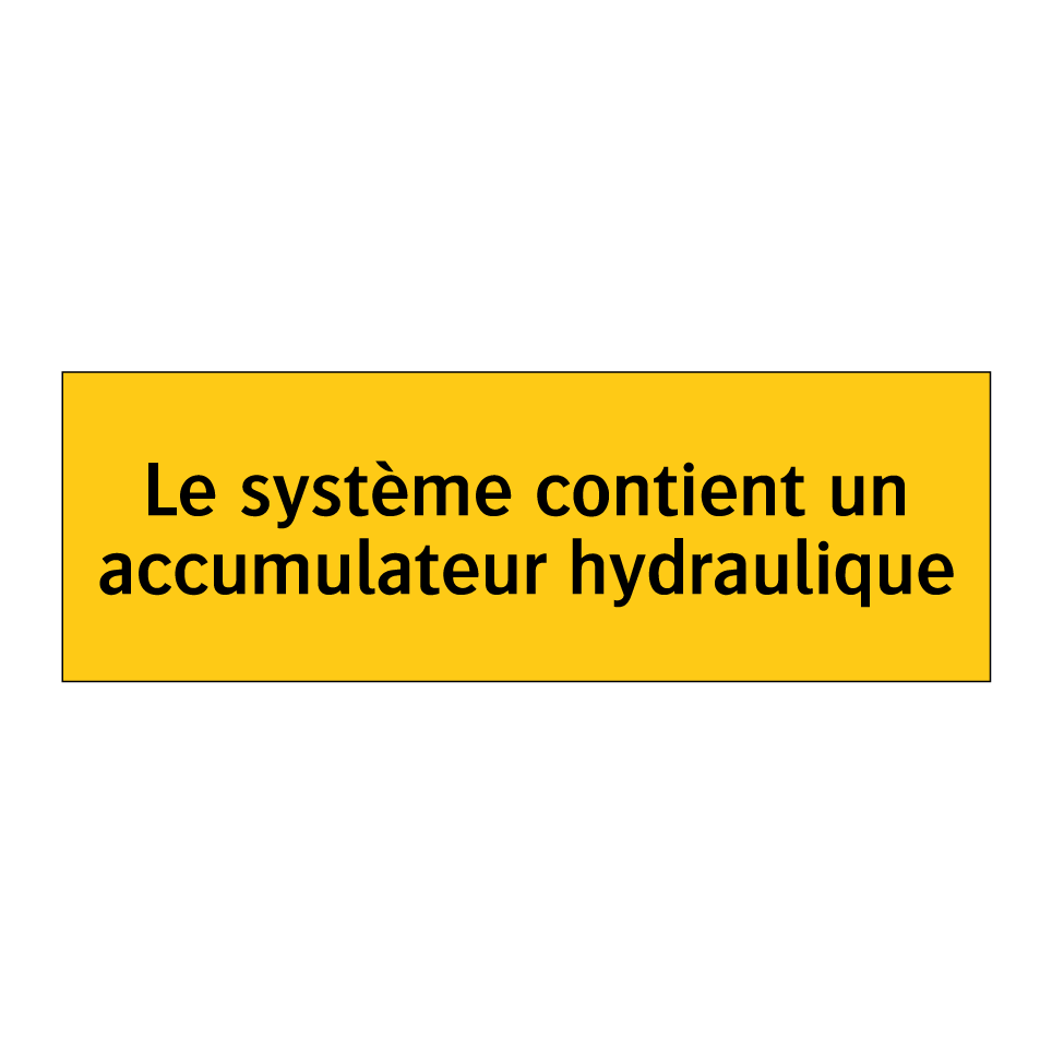Le système contient un accumulateur hydraulique