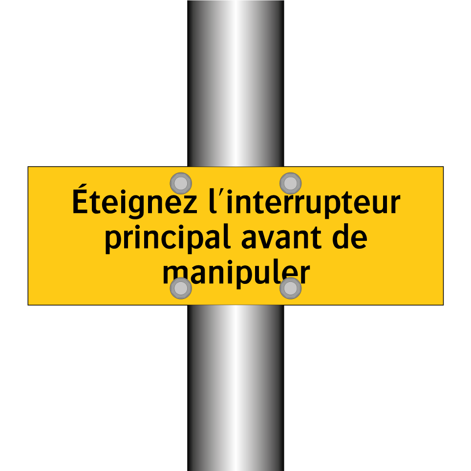 Éteignez l'interrupteur principal avant de manipuler