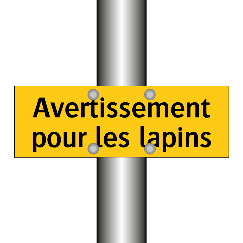 Avertissement pour les lapins