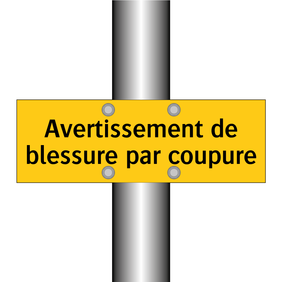 Avertissement de blessure par coupure