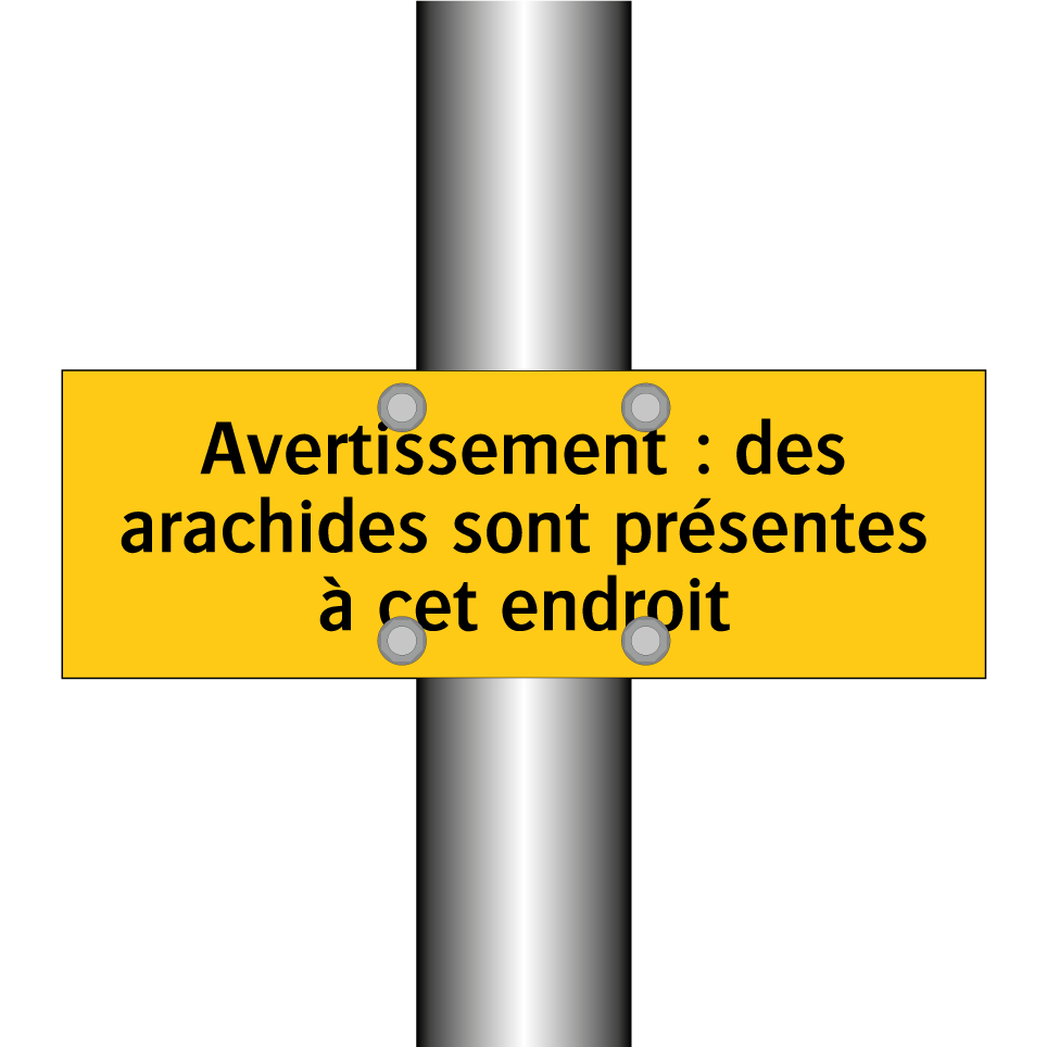 Avertissement : des arachides sont présentes à cet endroit