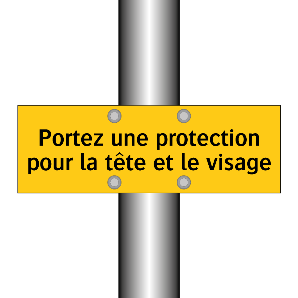 Portez une protection pour la tête et le visage