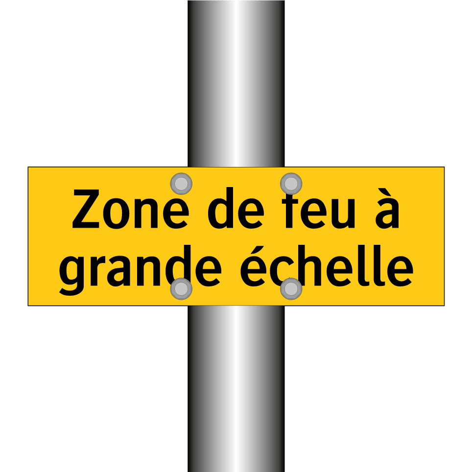 Zone de feu à grande échelle