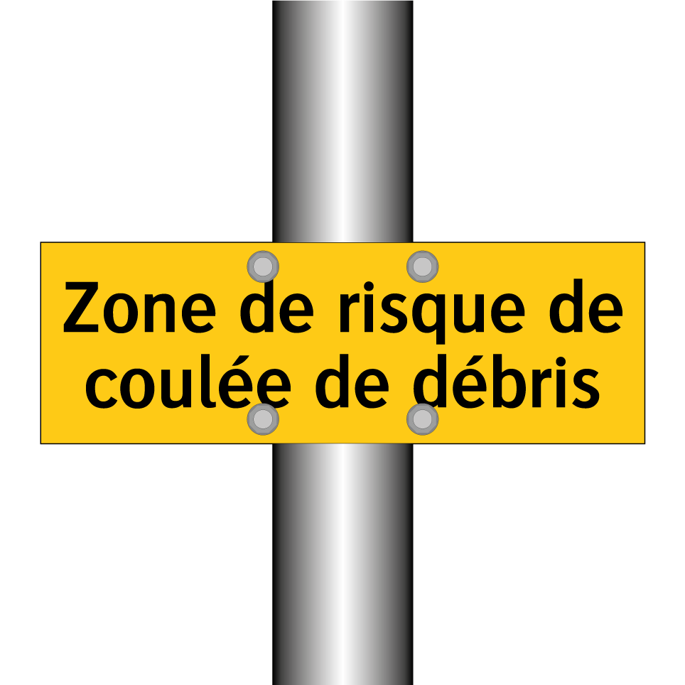Zone de risque de coulée de débris